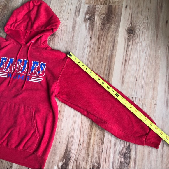 Eagles Hoodie Sweatshirt Pullover Long Sleeve Red Small Men’s UNISEX - Picture 7 of 16